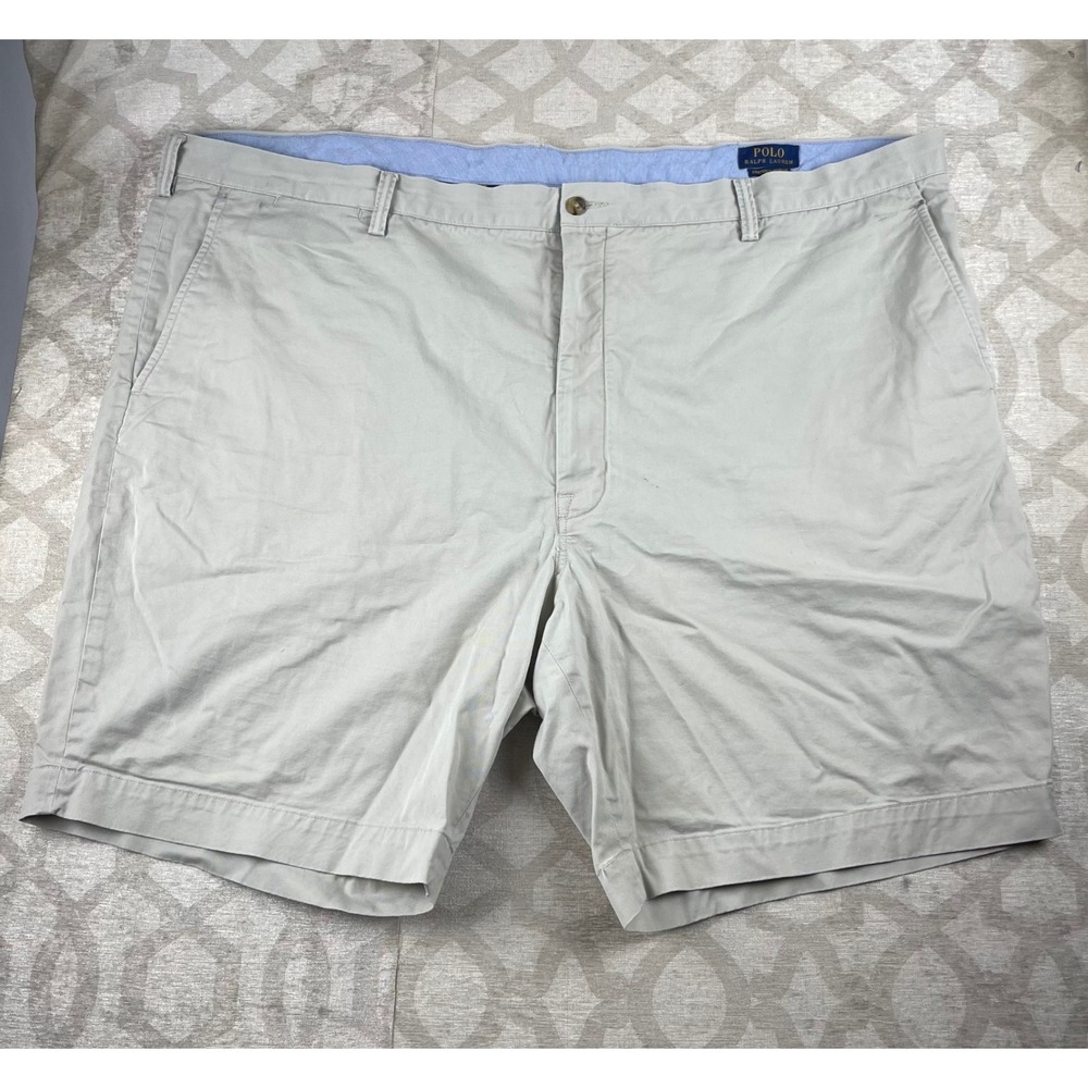 Polo Ralph Lauren Stretch Classic Fit Mens 52 Khaki Tan Chino Shorts Twill